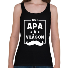 PRINTFASHION Legjobb Apa a világon - Női atléta - Fekete női trikó