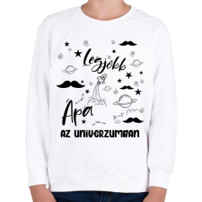 PRINTFASHION Legjobb apa az univerzumban - Gyerek pulóver - Fehér gyerek pulóver, kardigán