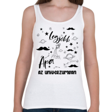 PRINTFASHION Legjobb apa az univerzumban - Női atléta - Fehér női trikó