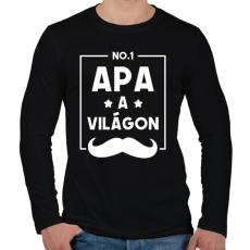 PRINTFASHION Legjobb Apa - Férfi hosszú ujjú póló - Fekete
