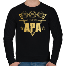 PRINTFASHION LEGJOBB APA - Férfi pulóver - Fekete