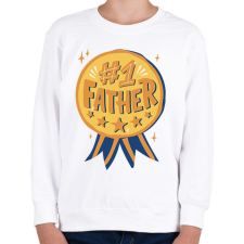 PRINTFASHION Legjobb apa - Gyerek pulóver - Fehér gyerek pulóver, kardigán