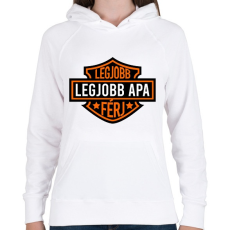 PRINTFASHION Legjobb apa - Női kapucnis pulóver - Fehér