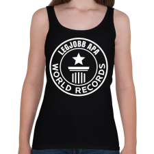 PRINTFASHION legjobb apa világrekord - Női atléta - Fekete női trikó