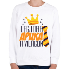 PRINTFASHION Legjobb apuka a világon! - Gyerek pulóver - Fehér