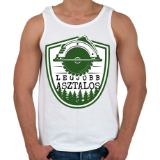 PRINTFASHION Legjobb asztalos - zöld - Férfi atléta - Fehér