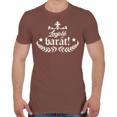 PRINTFASHION Legjobb barát - Férfi póló - Mogyoróbarna