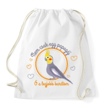 PRINTFASHION Legjobb barát - Papagáj - Sportzsák, Tornazsák - Fehér tornazsák