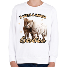 PRINTFASHION Legjobb barátaim - Gyerek pulóver - Fehér gyerek pulóver, kardigán