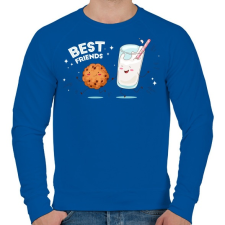 PRINTFASHION Legjobb barátok - Férfi pulóver - Királykék férfi pulóver, kardigán