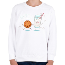 PRINTFASHION Legjobb barátok - Gyerek pulóver - Fehér gyerek pulóver, kardigán