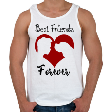 PRINTFASHION Legjobb barátok örökké (férfi) - Férfi atléta - Fehér