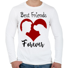 PRINTFASHION Legjobb barátok örökké (férfi) - Férfi hosszú ujjú póló - Fehér