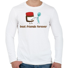 PRINTFASHION Legjobb Barátok Örökké - Férfi hosszú ujjú póló - Fehér férfi póló