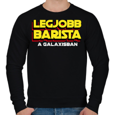 PRINTFASHION LEGJOBB BARISTA A GALAXISBAN - Férfi pulóver - Fekete