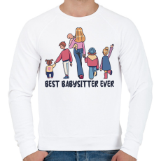 PRINTFASHION Legjobb bébiszitter - Férfi pulóver - Fehér