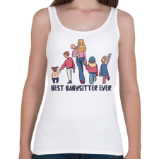 PRINTFASHION Legjobb bébiszitter - Női atléta - Fehér női trikó
