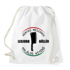 PRINTFASHION Legjobb böllér - hentes mészáros - Sportzsák, Tornazsák - Fehér tornazsák