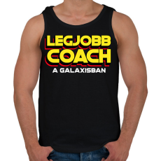 PRINTFASHION LEGJOBB COACH A GALAXISBAN - Férfi atléta - Fekete