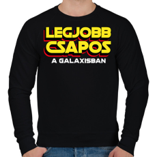 PRINTFASHION LEGJOBB CSAPOS A GALAXISBAN - Férfi pulóver - Fekete
