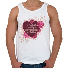 PRINTFASHION Legjobb édesanyák szeptember - Férfi atléta - Fehér atléta, trikó