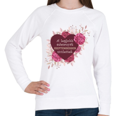 PRINTFASHION Legjobb édesanyák szeptember - Női pulóver - Fehér