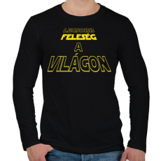 PRINTFASHION Legjobb feleség a világon - Férfi hosszú ujjú póló - Fekete