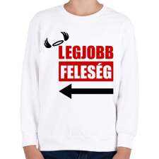 PRINTFASHION Legjobb feleség - Gyerek pulóver - Fehér gyerek pulóver, kardigán