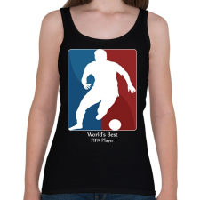 PRINTFASHION Legjobb FIFA játékos - Női atléta - Fekete női trikó