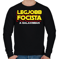 PRINTFASHION LEGJOBB FOCISTA A GALAXISBAN - Férfi pulóver - Fekete férfi pulóver, kardigán