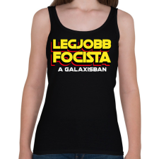 PRINTFASHION LEGJOBB FOCISTA A GALAXISBAN - Női atléta - Fekete női trikó