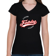 PRINTFASHION legjobb fodrász - Női V-nyakú póló - Fekete női póló