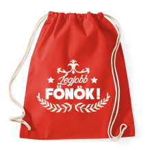 PRINTFASHION Legjobb főnök - Sportzsák, Tornazsák - Piros tornazsák