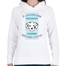 PRINTFASHION Legjobb gazdik - Dalmata - Hónappal - Női kapucnis pulóver - Fehér