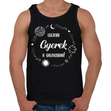 PRINTFASHION Legjobb gyerek a galaxisban - Férfi atléta - Fekete atléta, trikó