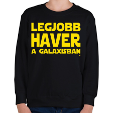 PRINTFASHION Legjobb haver a Galaxisban Star Wars - Gyerek pulóver - Fekete gyerek pulóver, kardigán