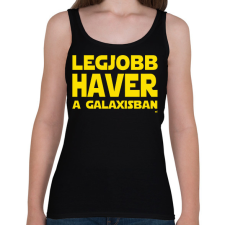PRINTFASHION Legjobb haver a Galaxisban Star Wars - Női atléta - Fekete női trikó