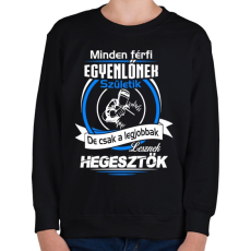 PRINTFASHION Legjobb hegesztő - Gyerek pulóver - Fekete