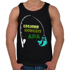 PRINTFASHION Legjobb horgász - Férfi atléta - Fekete
