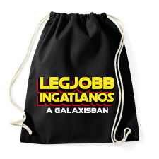PRINTFASHION LEGJOBB INGATLANOS A GALAXISBAN - Sportzsák, Tornazsák - Fekete tornazsák