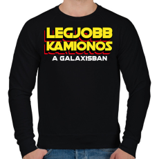 PRINTFASHION LEGJOBB KAMIONOS A GALAXISBAN - Férfi pulóver - Fekete