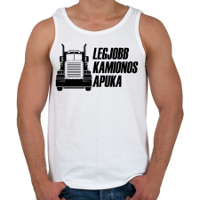 PRINTFASHION Legjobb kamionos apuka - Férfi atléta - Fehér atléta, trikó