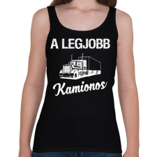 PRINTFASHION Legjobb kamionos - Női atléta - Fekete női trikó