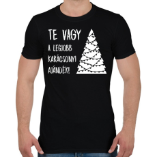 PRINTFASHION Legjobb karácsonyi ajándék fehér - Férfi póló - Fekete