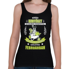 PRINTFASHION Legjobb kertész - Hónappal - Női atléta - Fekete női trikó