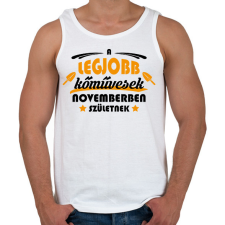 PRINTFASHION Legjobb kőművesek - Hónappal - Férfi atléta - Fehér atléta, trikó