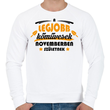 PRINTFASHION Legjobb kőművesek - Hónappal - Férfi pulóver - Fehér férfi pulóver, kardigán
