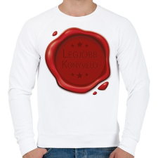 PRINTFASHION Legjobb könyvelő - Pecsét - Férfi pulóver - Fehér férfi pulóver, kardigán