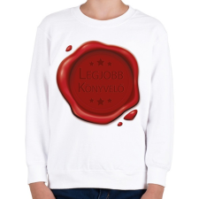 PRINTFASHION Legjobb könyvelő - Pecsét - Gyerek pulóver - Fehér gyerek pulóver, kardigán