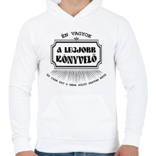 PRINTFASHION Legjobb könyvelő - póló - Férfi kapucnis pulóver - Fehér férfi pulóver, kardigán